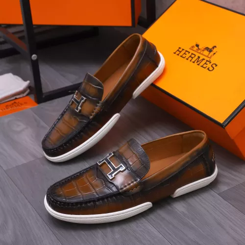 Wholesale Hermes Leather Shoes For Men #1356262 $98.00 USD, Wholesale Quality Replica Hermes Leather Shoes