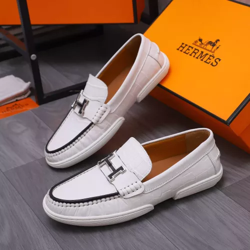 Wholesale Hermes Leather Shoes For Men #1356265 $98.00 USD, Wholesale Quality Replica Hermes Leather Shoes