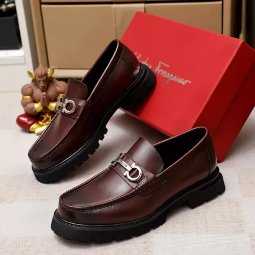 Wholesale Salvatore Ferragamo Leather Shoes For Men #1356313 $88.00 USD, Wholesale Quality Replica Salvatore Ferragamo Leather Shoes
