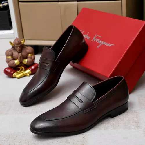 Wholesale Salvatore Ferragamo Leather Shoes For Men #1356317 $88.00 USD, Wholesale Quality Replica Salvatore Ferragamo Leather Shoes