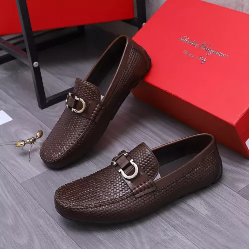 Wholesale Salvatore Ferragamo Leather Shoes For Men #1356489 $92.00 USD, Wholesale Quality Replica Salvatore Ferragamo Leather Shoes
