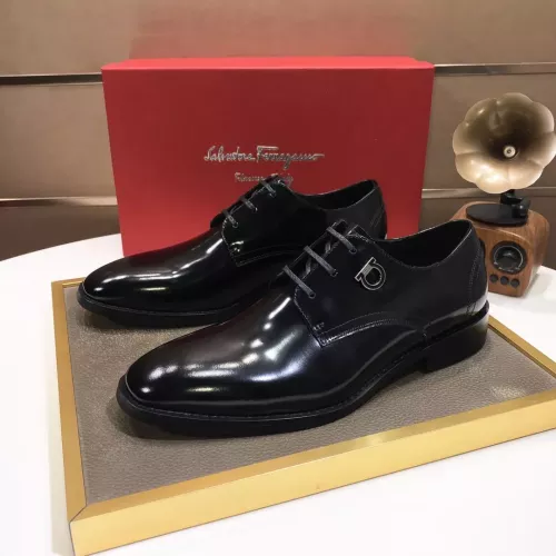 Wholesale Salvatore Ferragamo Leather Shoes For Men #1356498 $100.00 USD, Wholesale Quality Replica Salvatore Ferragamo Leather Shoes