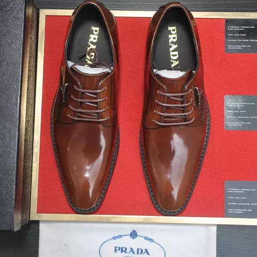 Replica Prada Leather Shoes For Men #1356518 $100.00 USD for Wholesale