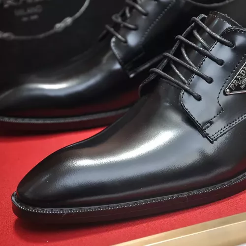 Replica Prada Leather Shoes For Men #1356520 $100.00 USD for Wholesale