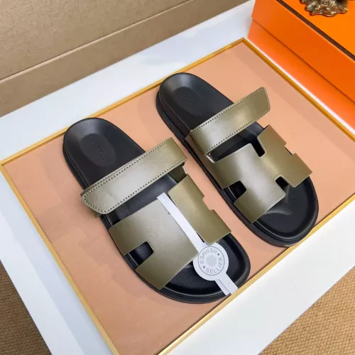 Replica Hermes Slippers For Men #1356873 $56.00 USD for Wholesale