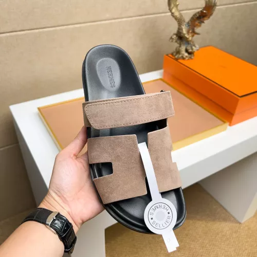 Replica Hermes Slippers For Men #1356923 $56.00 USD for Wholesale