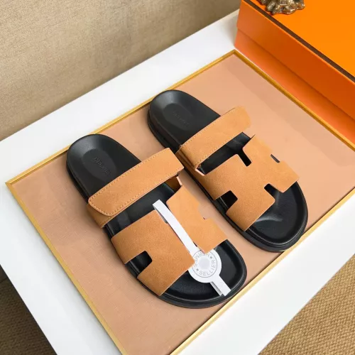 Replica Hermes Slippers For Men #1356928 $56.00 USD for Wholesale