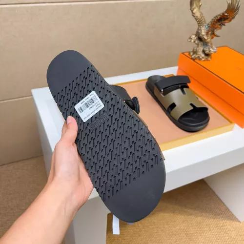 Replica Hermes Slippers For Men #1356946 $56.00 USD for Wholesale