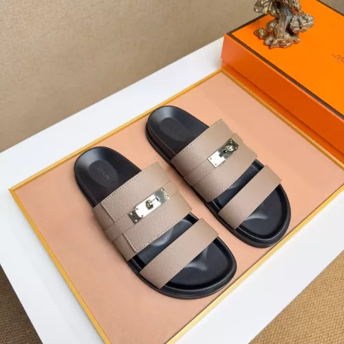 Replica Hermes Slippers For Men #1356958 $56.00 USD for Wholesale