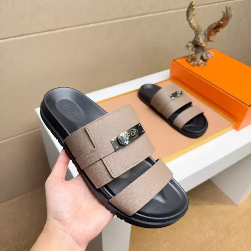 Replica Hermes Slippers For Men #1356958 $56.00 USD for Wholesale