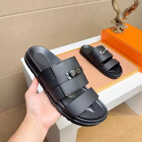 Replica Hermes Slippers For Men #1356966 $56.00 USD for Wholesale
