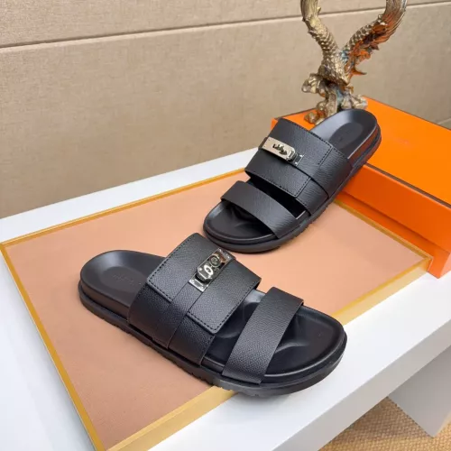 Replica Hermes Slippers For Men #1356966 $56.00 USD for Wholesale