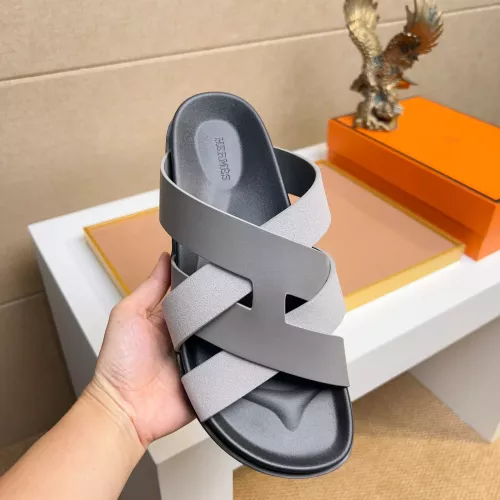 Replica Hermes Slippers For Men #1356969 $56.00 USD for Wholesale