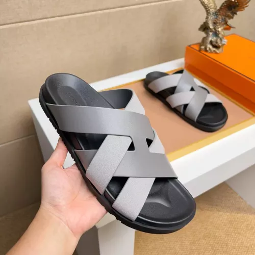 Replica Hermes Slippers For Men #1356969 $56.00 USD for Wholesale