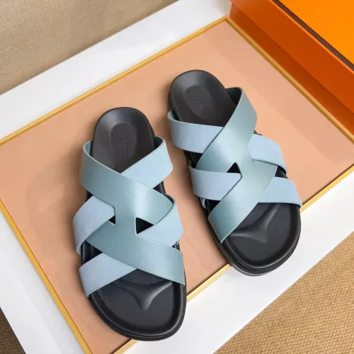 Replica Hermes Slippers For Men #1356972 $56.00 USD for Wholesale