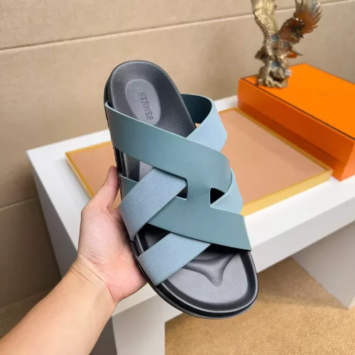 Replica Hermes Slippers For Men #1356972 $56.00 USD for Wholesale