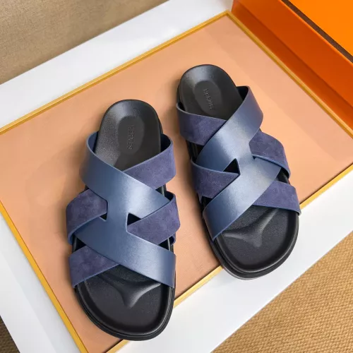Replica Hermes Slippers For Men #1356976 $56.00 USD for Wholesale