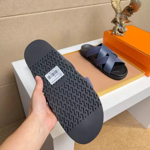Replica Hermes Slippers For Men #1356976 $56.00 USD for Wholesale