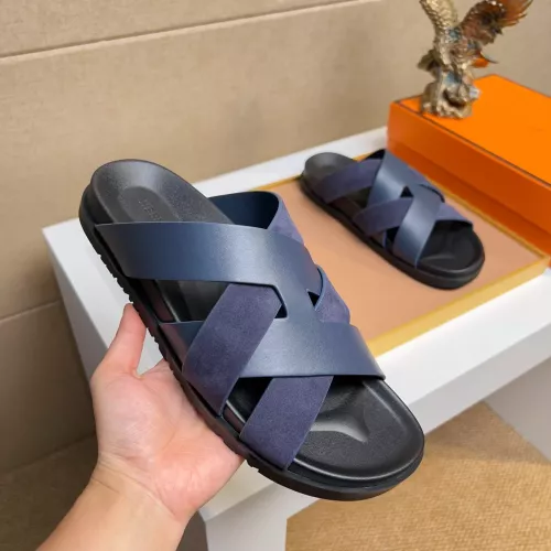 Replica Hermes Slippers For Men #1356976 $56.00 USD for Wholesale