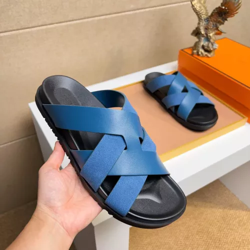 Replica Hermes Slippers For Men #1356978 $56.00 USD for Wholesale