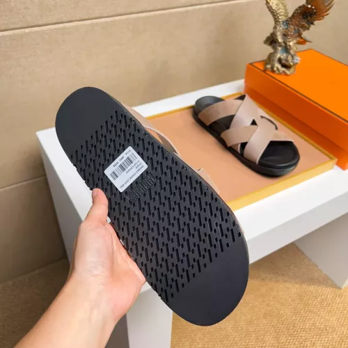 Replica Hermes Slippers For Men #1356980 $56.00 USD for Wholesale