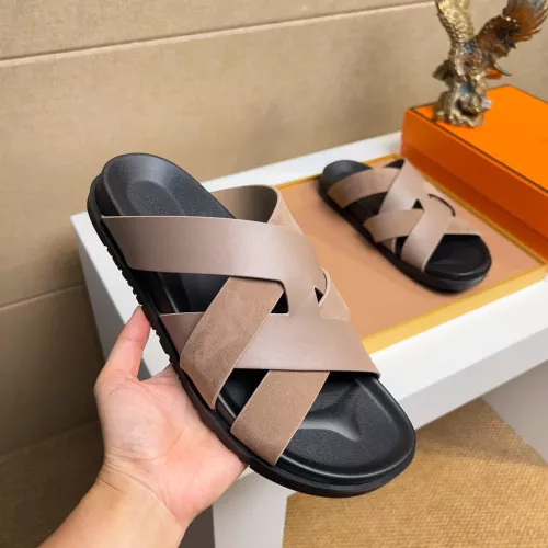Replica Hermes Slippers For Men #1356980 $56.00 USD for Wholesale
