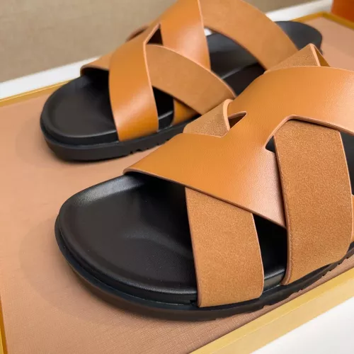 Replica Hermes Slippers For Men #1356982 $56.00 USD for Wholesale