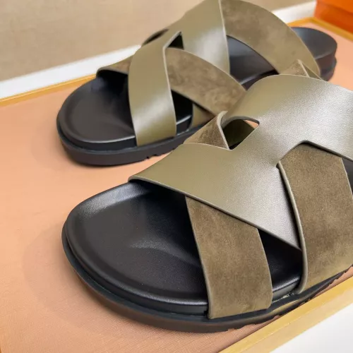 Replica Hermes Slippers For Men #1356990 $56.00 USD for Wholesale