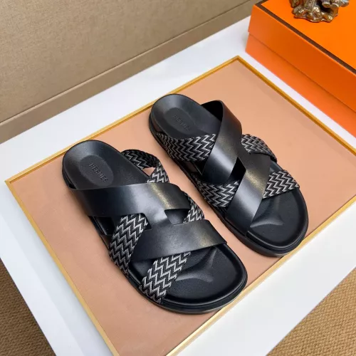 Replica Hermes Slippers For Men #1357013 $56.00 USD for Wholesale