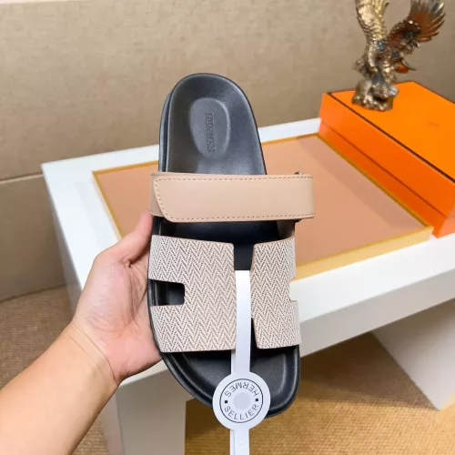 Replica Hermes Slippers For Men #1357103 $56.00 USD for Wholesale