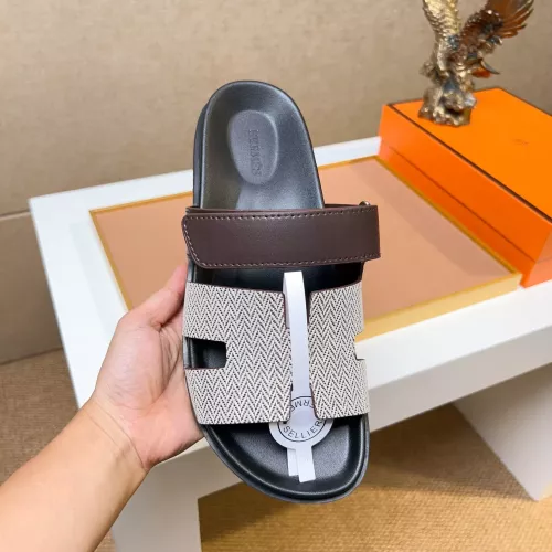 Replica Hermes Slippers For Men #1357107 $56.00 USD for Wholesale