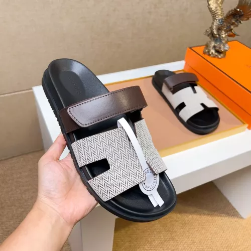 Replica Hermes Slippers For Men #1357107 $56.00 USD for Wholesale