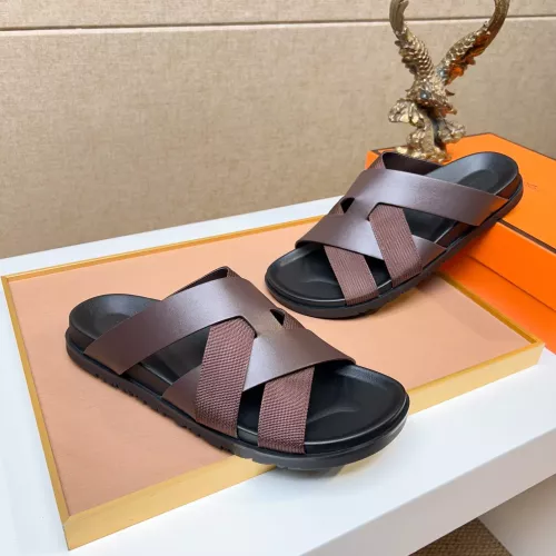 Replica Hermes Slippers For Men #1357115 $56.00 USD for Wholesale