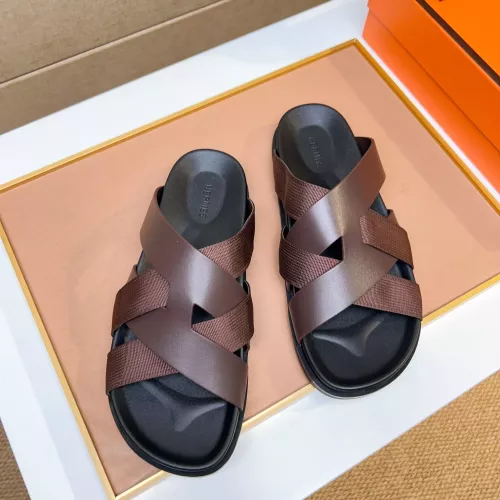 Replica Hermes Slippers For Men #1357115 $56.00 USD for Wholesale