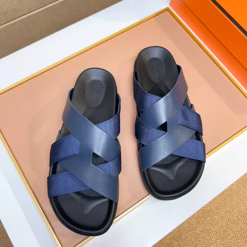Replica Hermes Slippers For Men #1357119 $56.00 USD for Wholesale