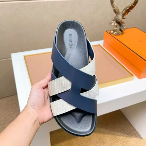 Replica Hermes Slippers For Men #1357121 $56.00 USD for Wholesale