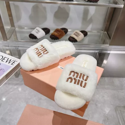 Wholesale MIU MIU Slippers For Women #1357589 $92.00 USD, Wholesale Quality Replica MIU MIU Slippers