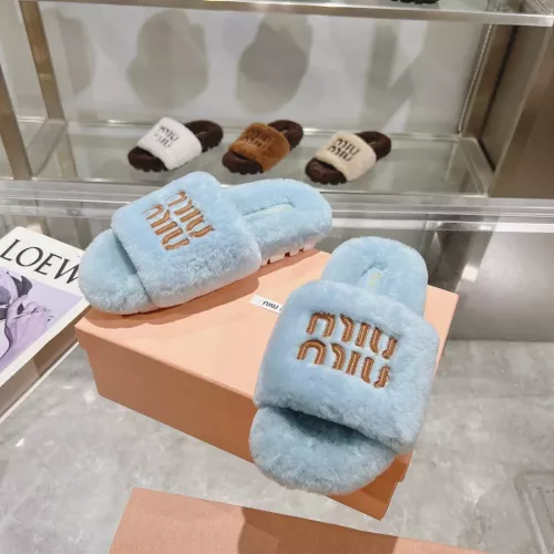 Wholesale MIU MIU Slippers For Women #1357592 $92.00 USD, Wholesale Quality Replica MIU MIU Slippers