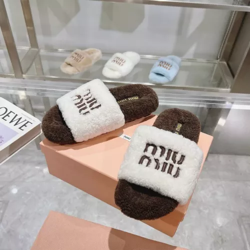 Wholesale MIU MIU Slippers For Women #1357645 $92.00 USD, Wholesale Quality Replica MIU MIU Slippers