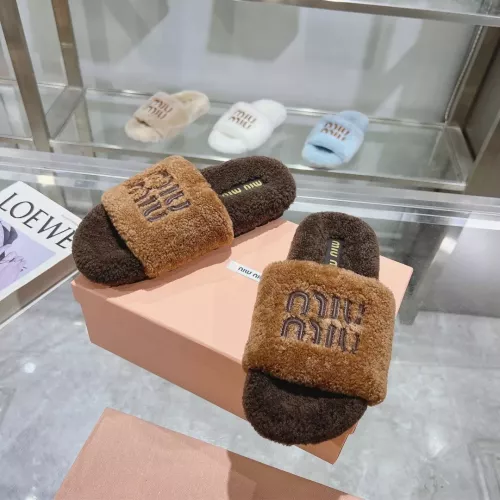 Wholesale MIU MIU Slippers For Women #1357647 $92.00 USD, Wholesale Quality Replica MIU MIU Slippers