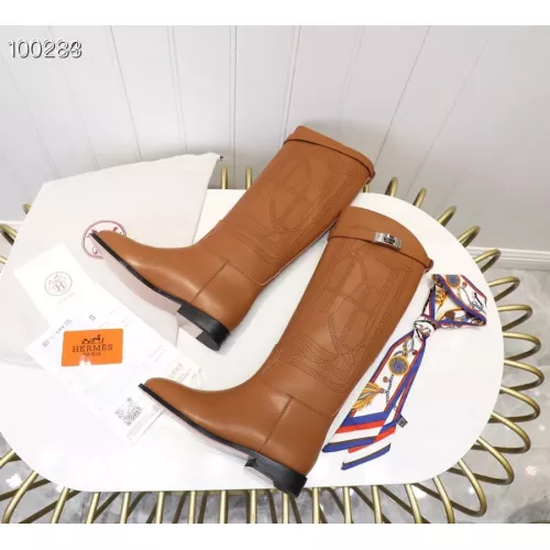 Replica Hermes Boots For Women #1357651 $118.00 USD for Wholesale