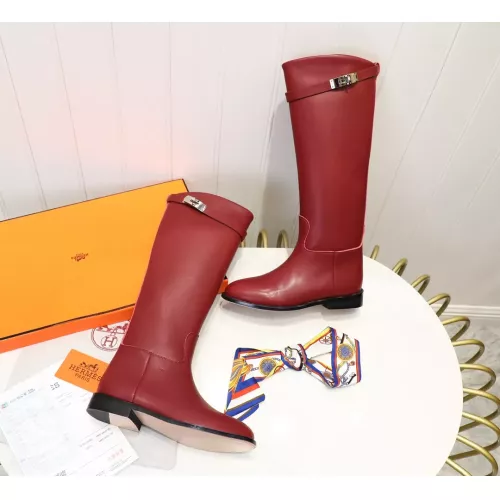 Replica Hermes Boots For Women #1357658 $115.00 USD for Wholesale