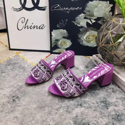 Wholesale Dolce &amp; Gabbana D&amp;G Slippers For Women #1357726 $125.00 USD, Wholesale Quality Replica Dolce &amp; Gabbana D&amp;G Slippers