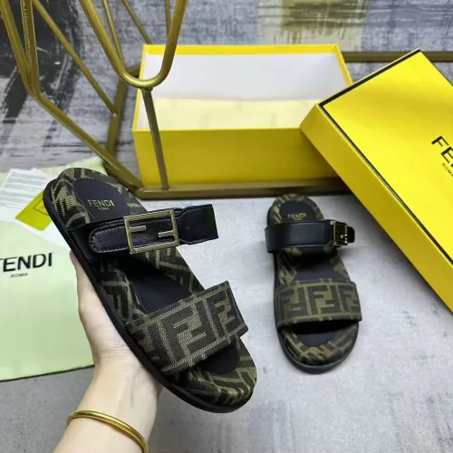 Wholesale Fendi Slippers For Men #1357891 $82.00 USD, Wholesale Quality Replica Fendi Slippers