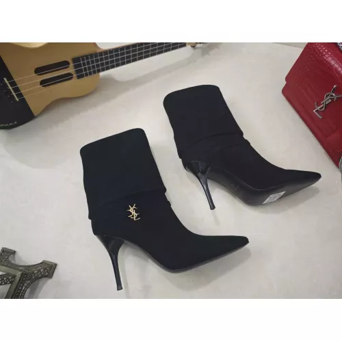 Wholesale Yves Saint Laurent YSL Boots For Women #1357990 $130.00 USD, Wholesale Quality Replica Yves Saint Laurent YSL Boots