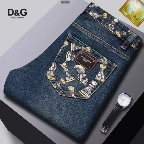 Wholesale Dolce &amp; Gabbana D&amp;G Jeans For Men #1358012 $48.00 USD, Wholesale Quality Replica Dolce &amp; Gabbana D&amp;G Jeans