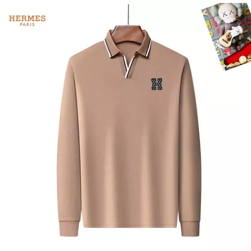 Wholesale Hermes T-Shirts Long Sleeved For Men #1358061 $40.00 USD, Wholesale Quality Replica Hermes T-Shirts