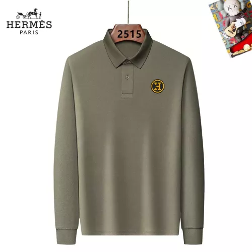 Wholesale Hermes T-Shirts Long Sleeved For Men #1358122 $40.00 USD, Wholesale Quality Replica Hermes T-Shirts