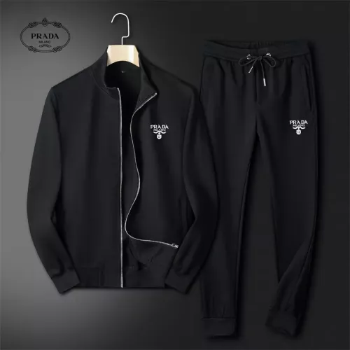 Wholesale Prada Tracksuits Long Sleeved For Men #1358598 $80.00 USD, Wholesale Quality Replica Prada Tracksuits