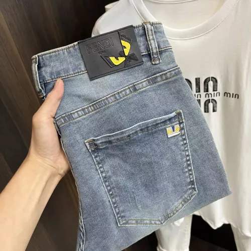Wholesale Fendi Jeans For Men #1359425 $88.00 USD, Wholesale Quality Replica Fendi Jeans